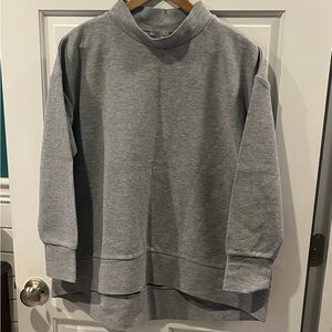 Gray COS Mock-turtleneck Sweatshirt. Size Small